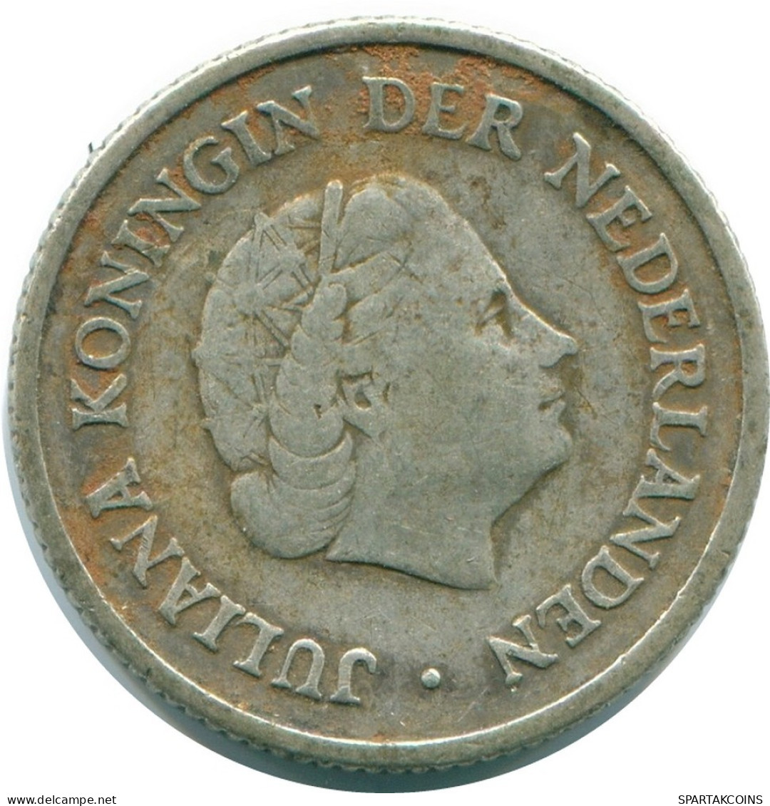 1/4 GULDEN 1954 NIEDERLÄNDISCHE ANTILLEN SILBER Koloniale Münze #NL10901.4.D.A - Nederlandse Antillen