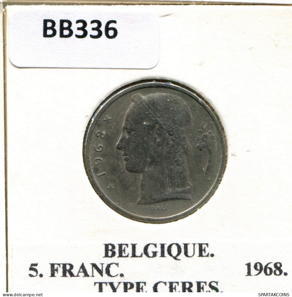 5 FRANCS 1968 Französisch Text BELGIEN BELGIUM Münze #BB336.D.A - 5 Frank