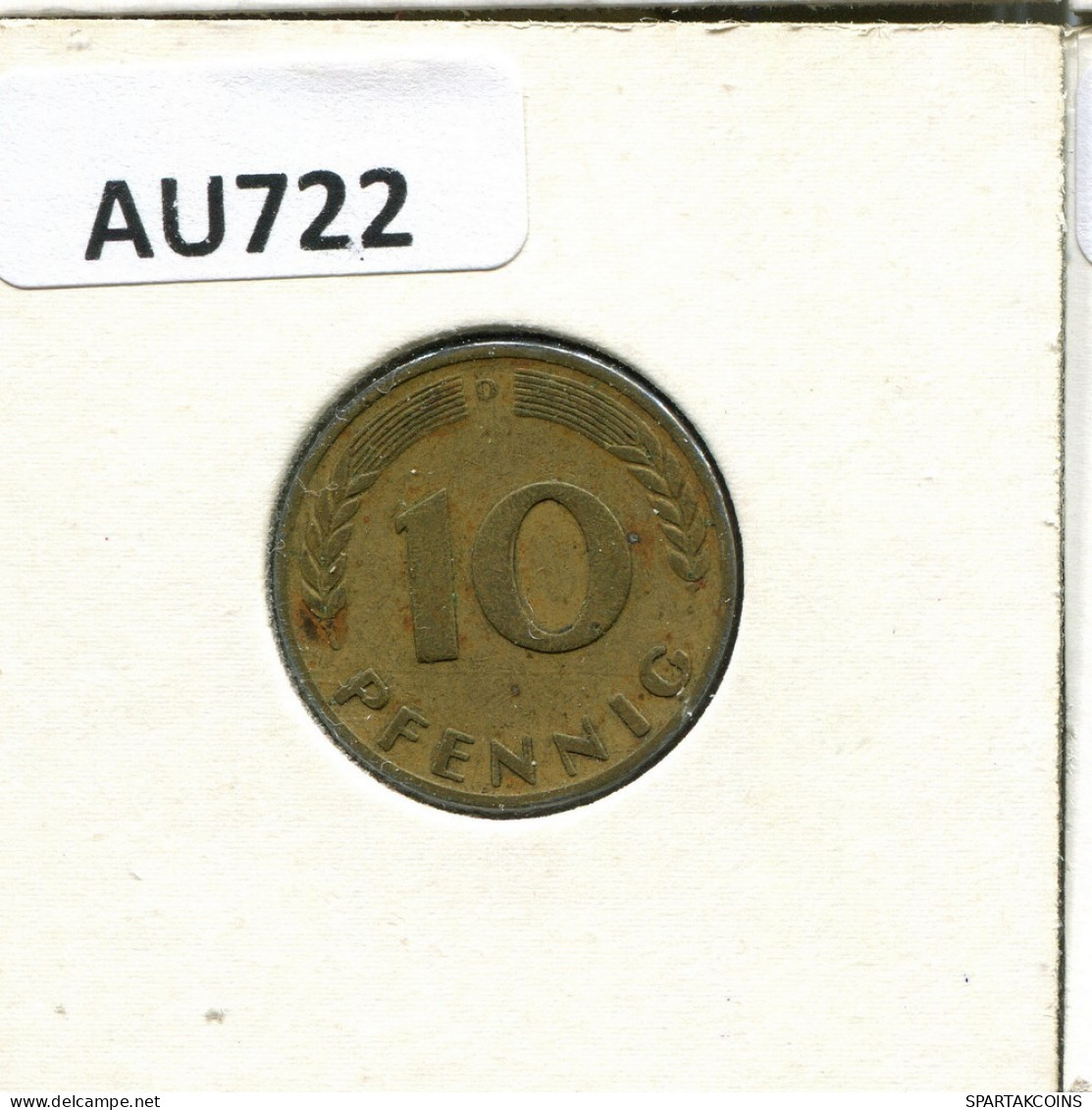 10 PFENNIG 1950 D WEST & UNIFIED GERMANY Coin #AU722.U.A - 10 Pfennig