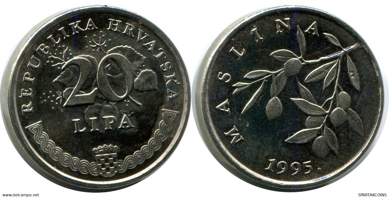 20 LIPA 1995 CROATIA Coin #AR930.U.A - Kroatië