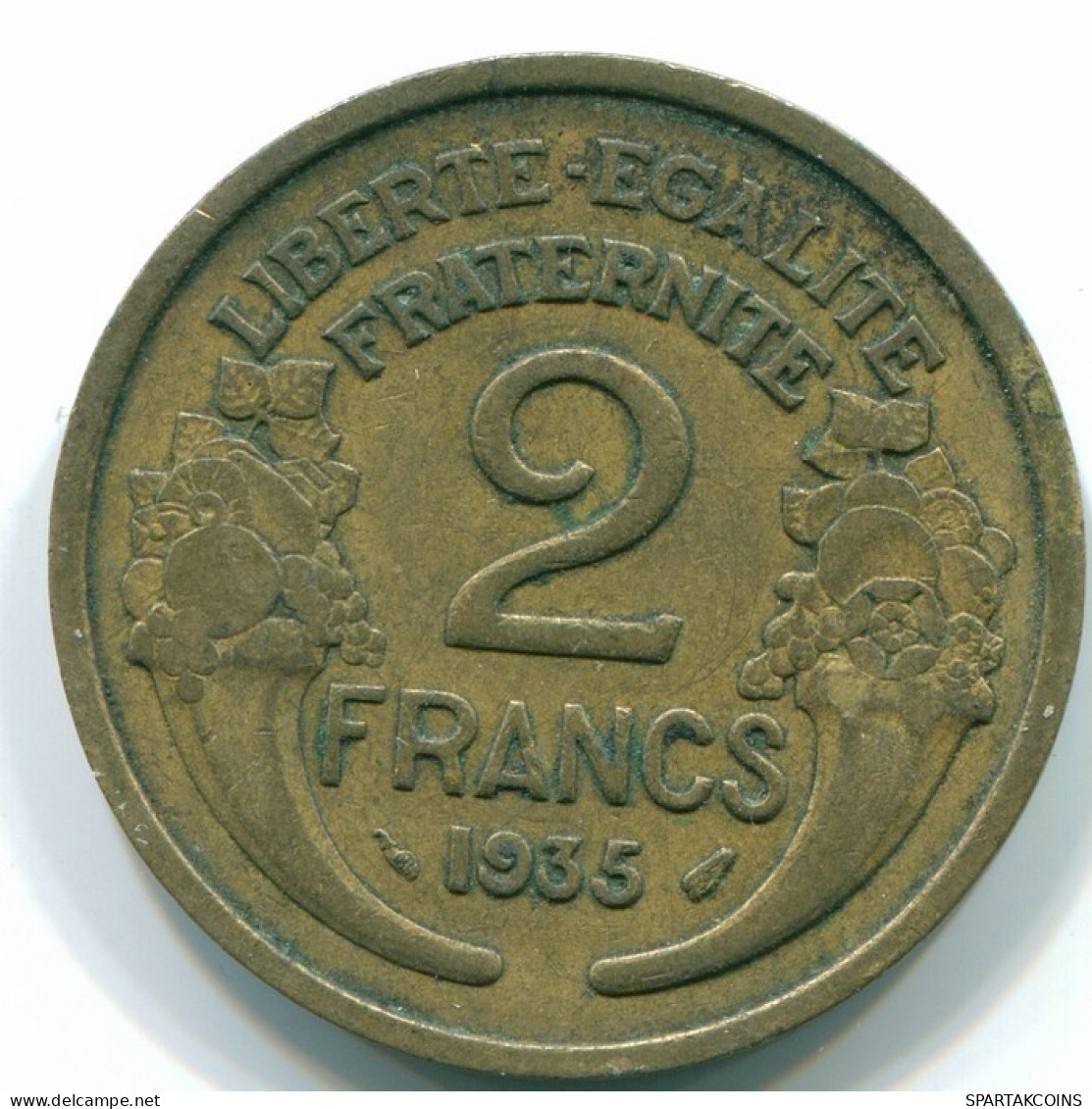 2 FRANCS 1935 FRANKREICH FRANCE Französisch Münze KEY DATE XF #FR1082.39.D.A - 2 Francs