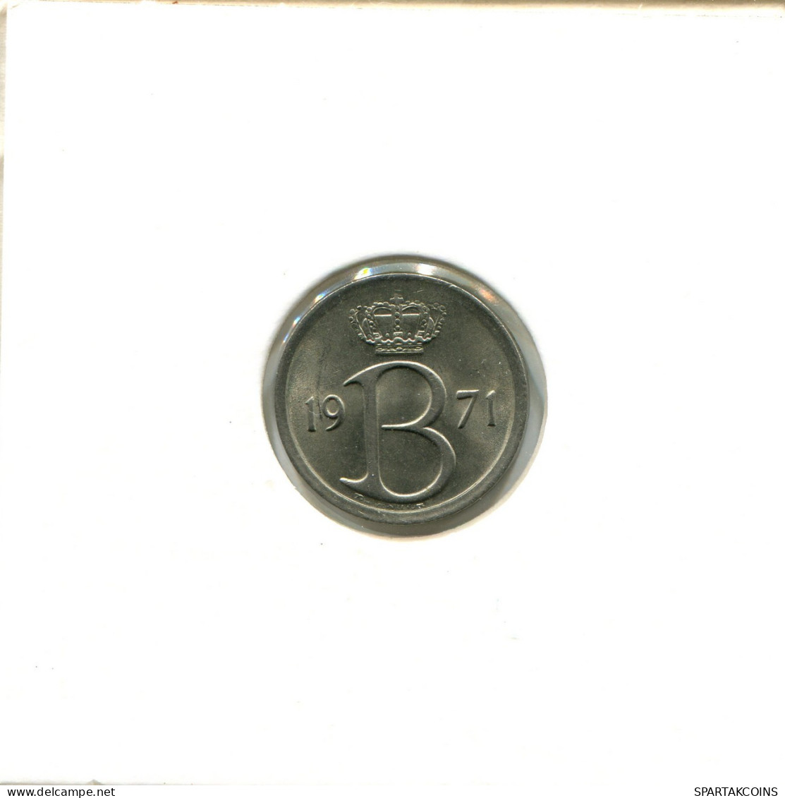 25 CENTIMES 1971 FRENCH Text BELGIQUE BELGIUM Pièce #AX408.F.A - 25 Centimes