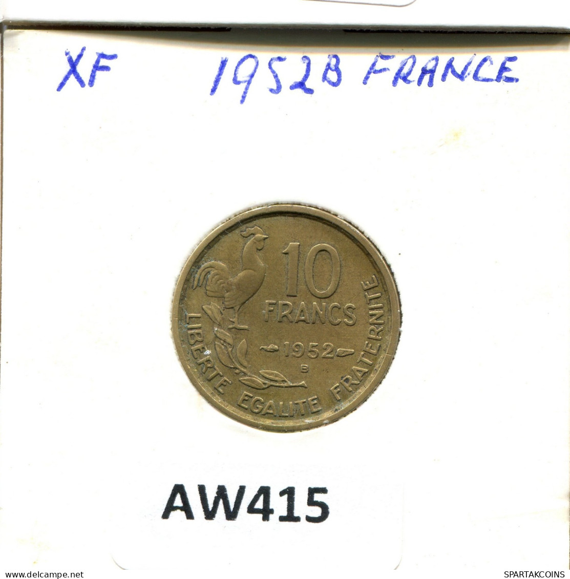 10 FRANCS 1952 B FRANKREICH FRANCE Französisch Münze #AW415.D.A - 10 Francs