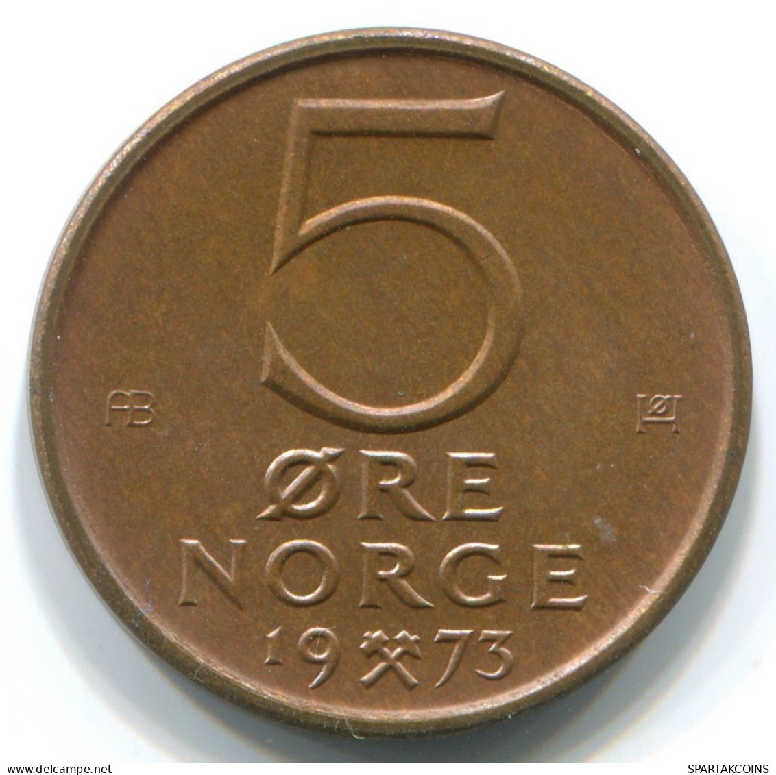 5 ORE 1973NORUEGA NORWAY Moneda #WW1063.E.A - Noorwegen