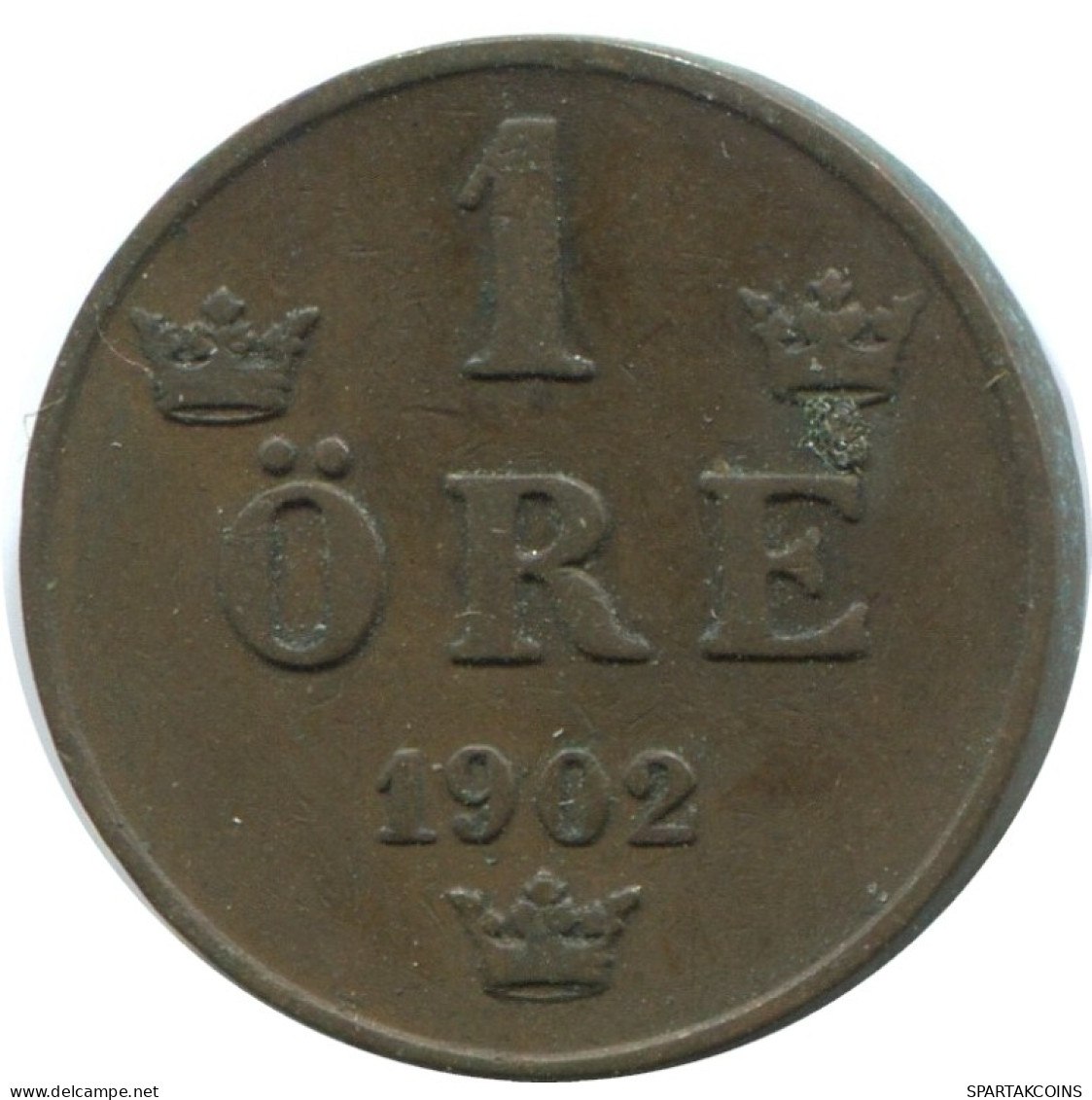 1 ORE 1902 SCHWEDEN SWEDEN Münze #AD323.2.D.A - Schweden