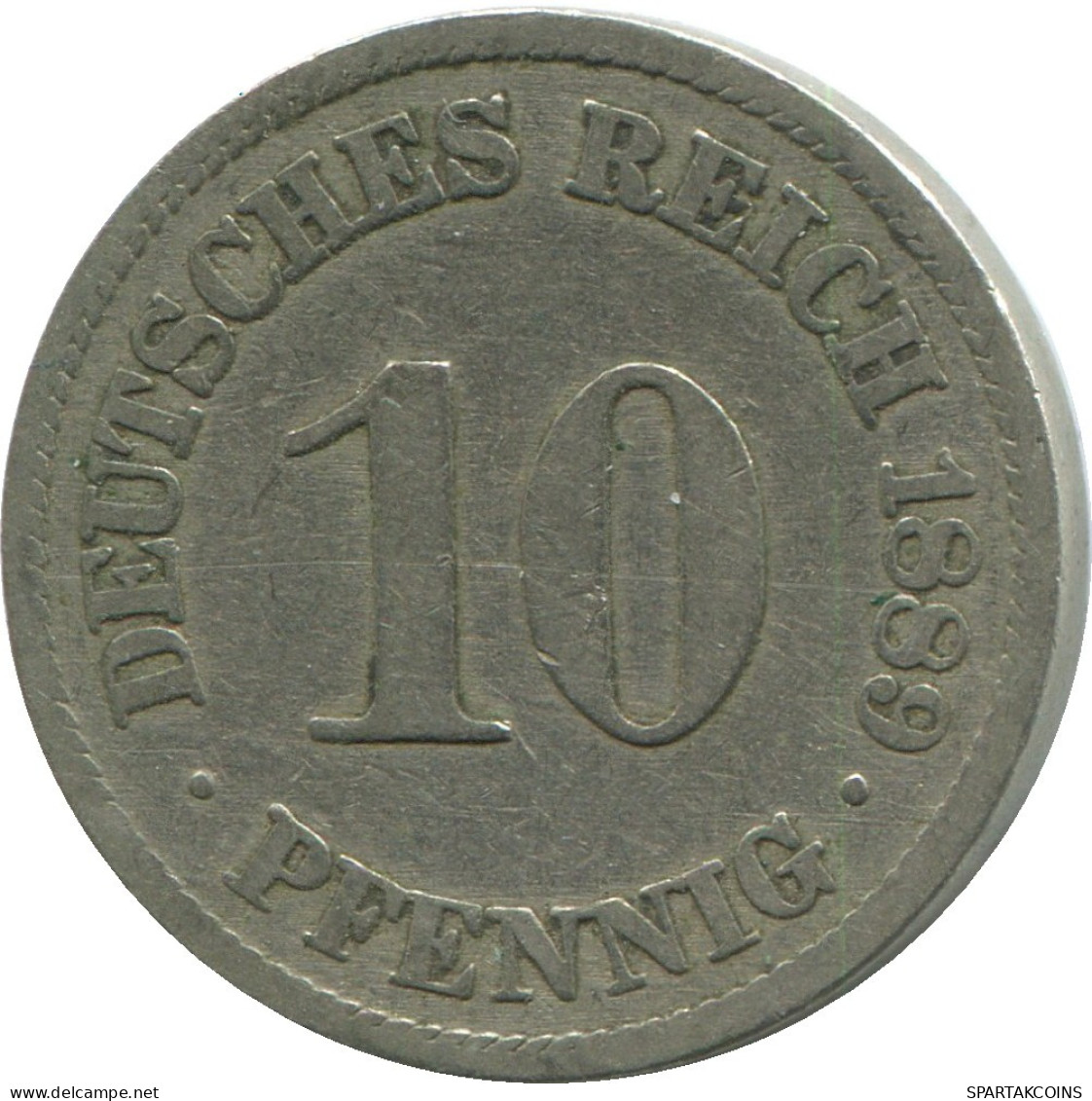 10 PFENNIG 1889 A GERMANY Coin #DE10452.5.U.A - 10 Pfennig