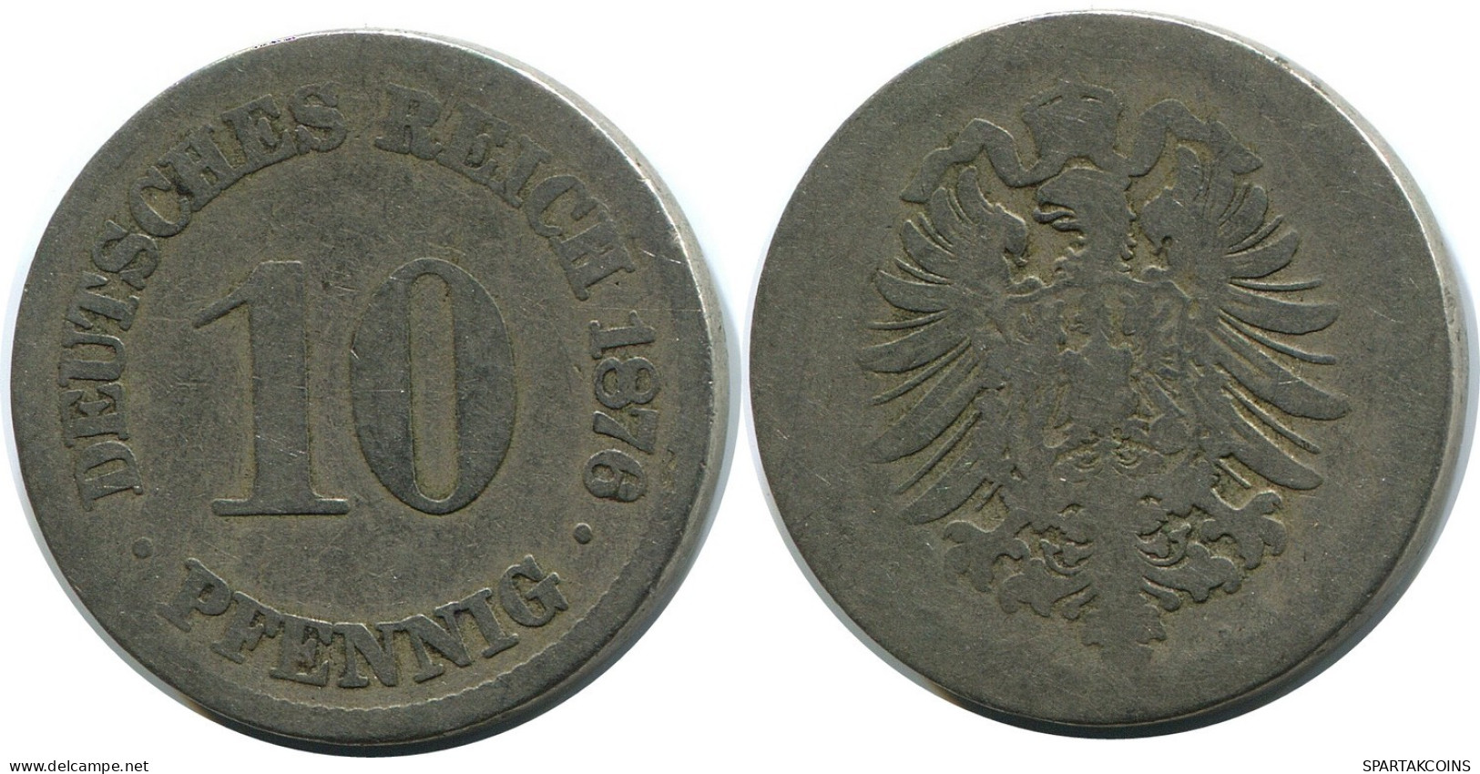 10 PFENNIG 1876 ALLEMAGNE Pièce GERMANY #DB261.F.A - 10 Pfennig