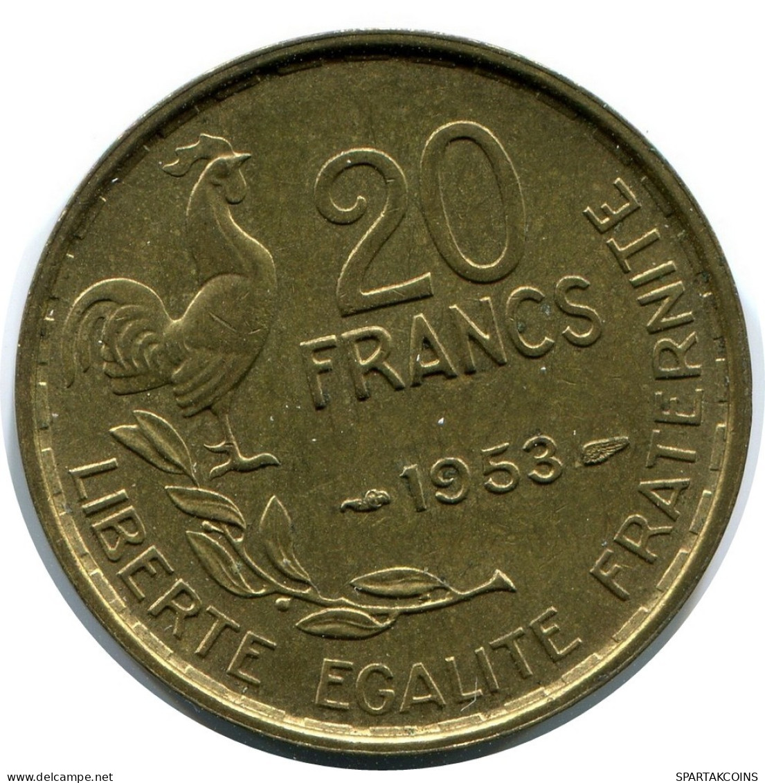 20 FRANCS 1953 FRANCE Coin #AX097.U.A - 20 Francs