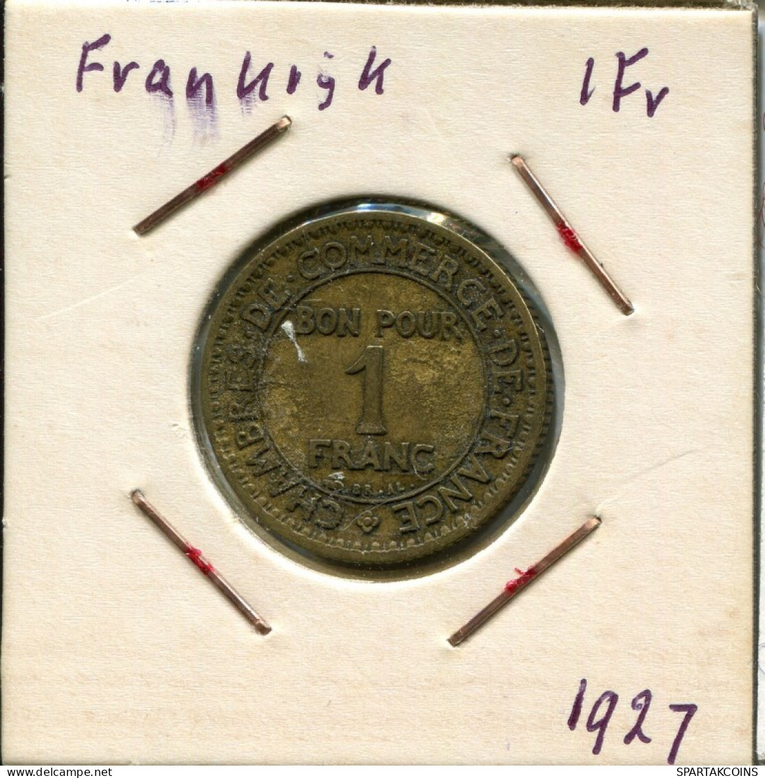 1 FRANC 1927 FRANCE Coin Chambers Of Commerce French Coin #AM530.U.A - 1 Franc