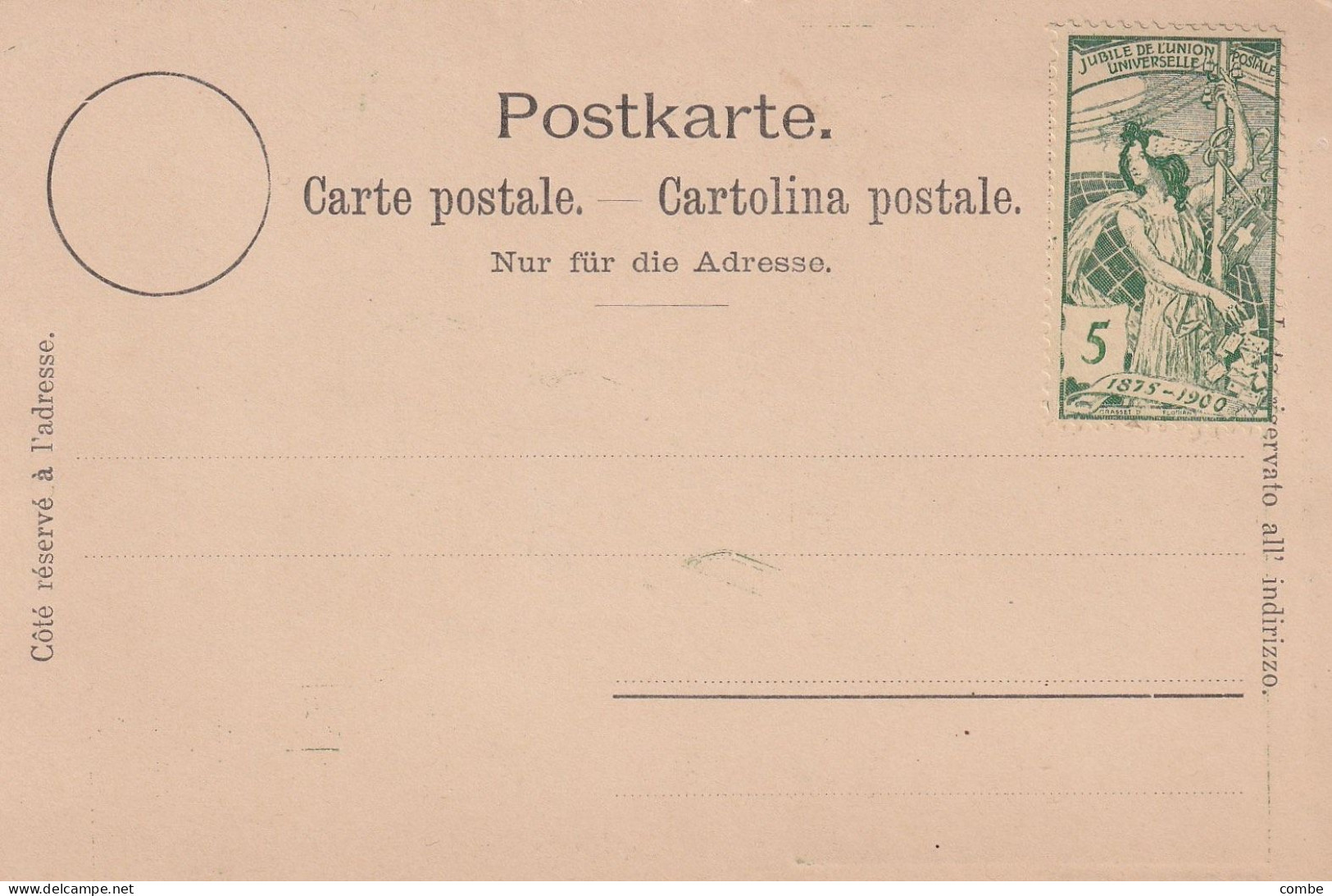 SUISSE. CARTE UPU.AVEC LE TIMBRE 5c - Brieven En Documenten