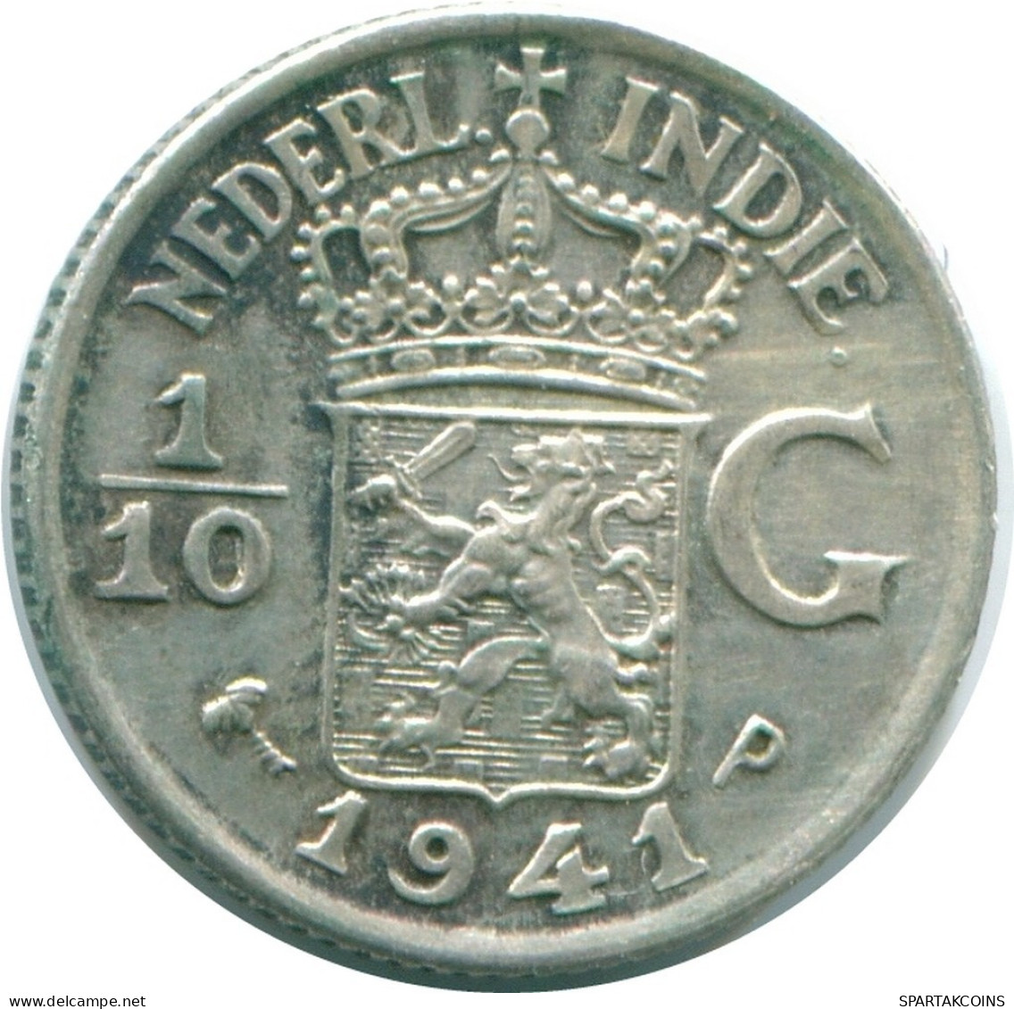 1/10 GULDEN 1941 P INDIAS ORIENTALES DE LOS PAÍSES BAJOS PLATA #NL13799.3.E.A - Dutch East Indies