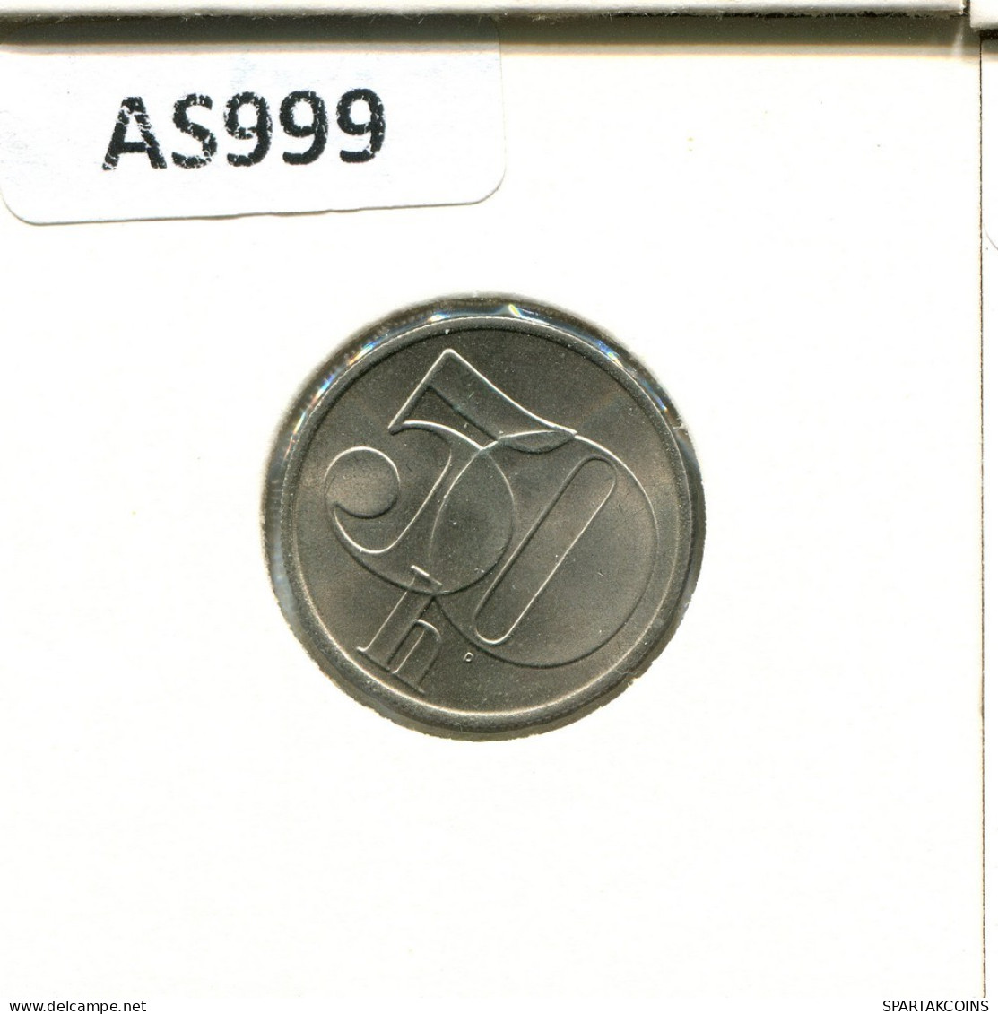50 HALERU 1991 CHECOSLOVAQUIA CZECHOESLOVAQUIA SLOVAKIA Moneda #AS999.E.A - Tsjechoslowakije