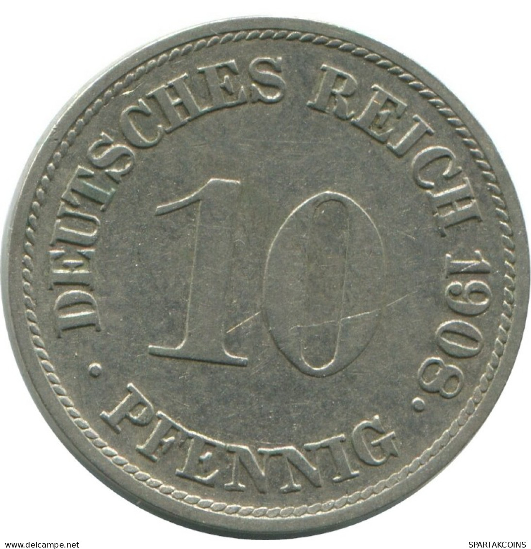 10 PFENNIG 1908 G ALEMANIA Moneda GERMANY #AE480.E.A - 10 Pfennig