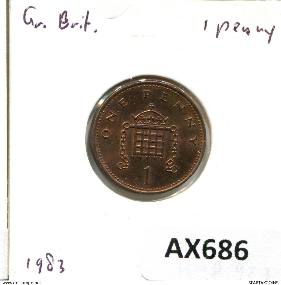 PENNY 1983 UK GROßBRITANNIEN GREAT BRITAIN Münze #AX686.D.A - 1 Penny & 1 New Penny