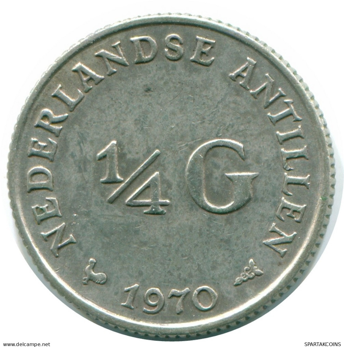 1/4 GULDEN 1970 ANTILLAS NEERLANDESAS PLATA Colonial Moneda #NL11637.4.E.A - Niederländische Antillen