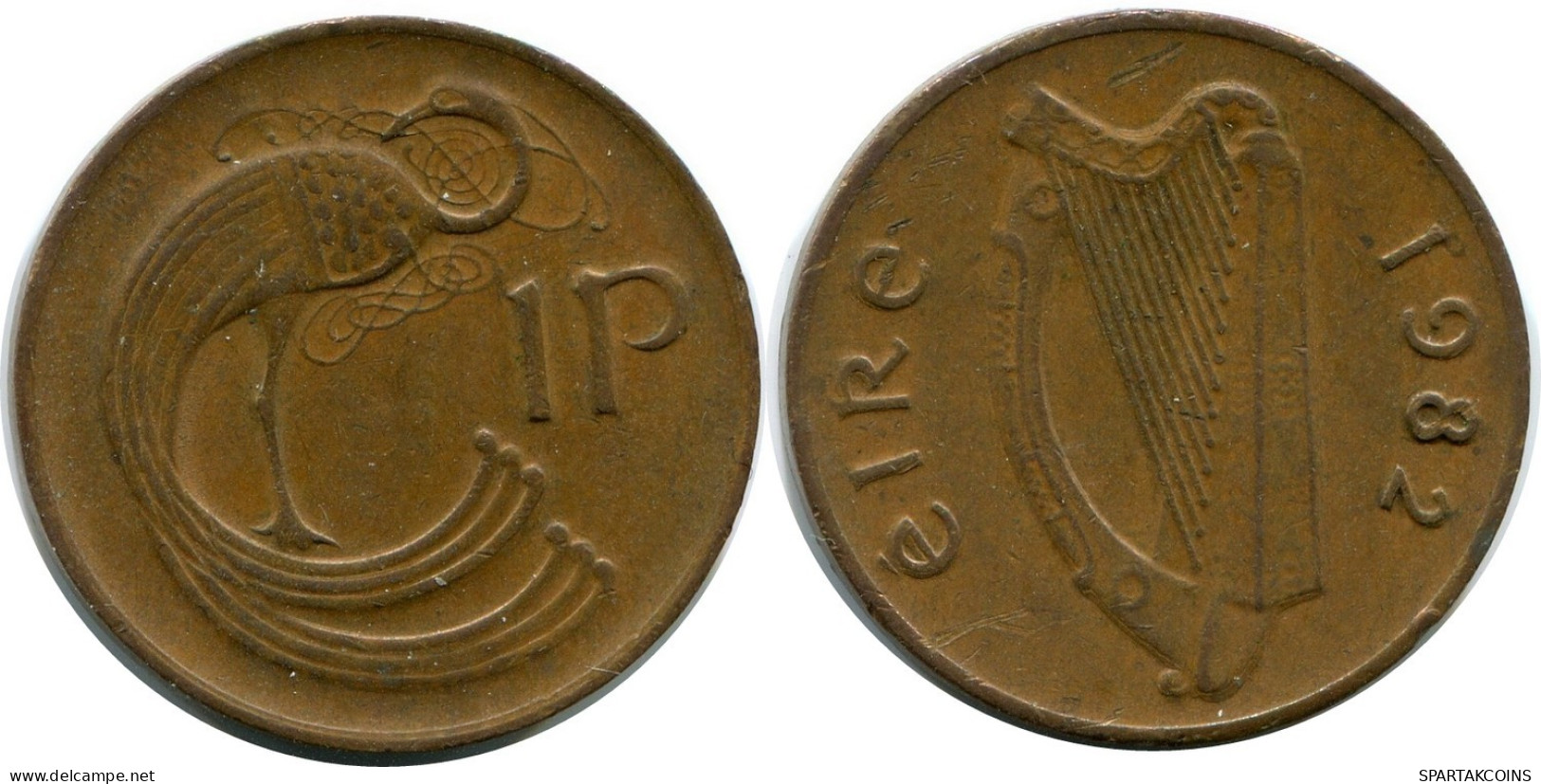 1 PENNY 1982 IRLAND IRELAND Münze #AY665.D.A - Irland