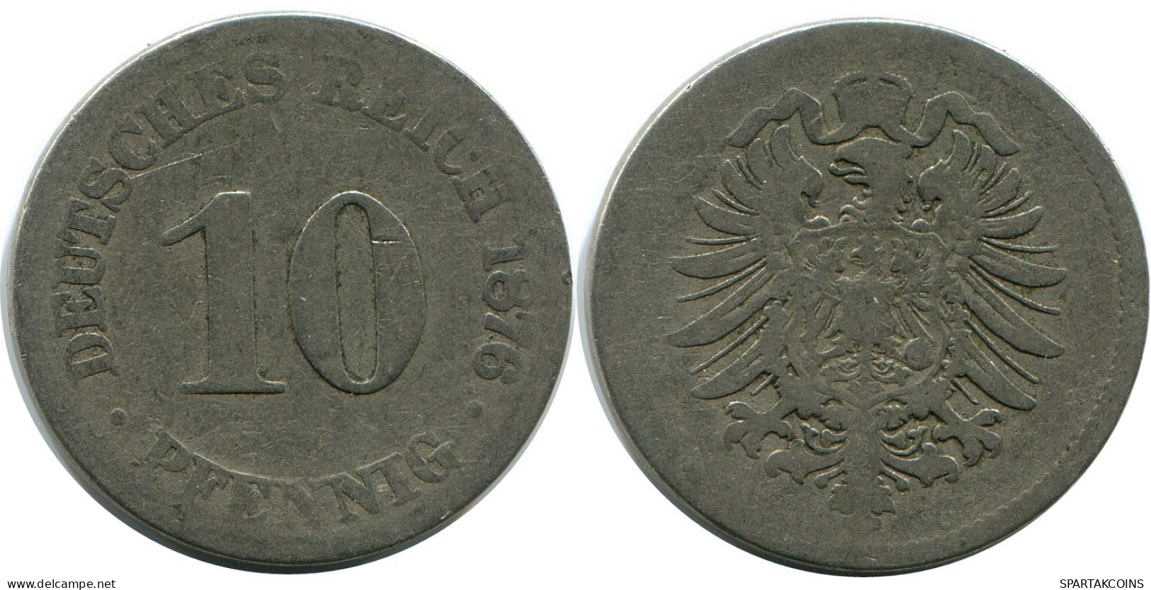 10 PFENNIG 1876 A ALLEMAGNE Pièce GERMANY #DB298.F.A - 10 Pfennig
