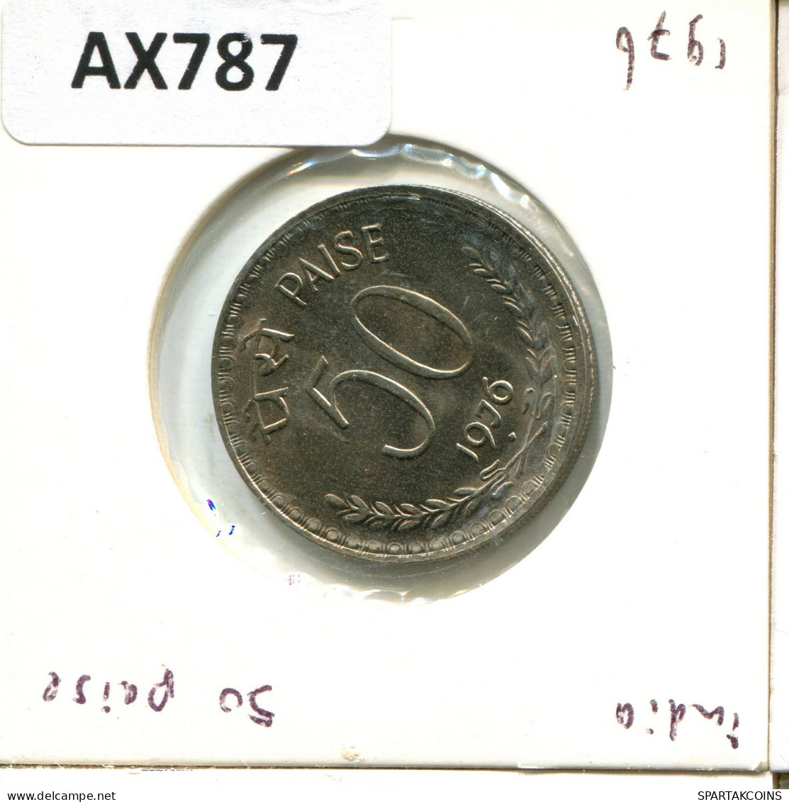 50 PAISE 1976 INDIEN INDIA Münze #AX787.D.A - Indien