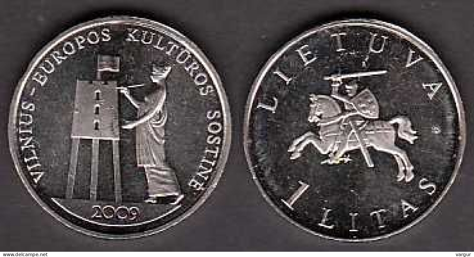 LITHUANIA 2009. 1 Litas Commemorative Coin. Vilnius, UNC - Litouwen