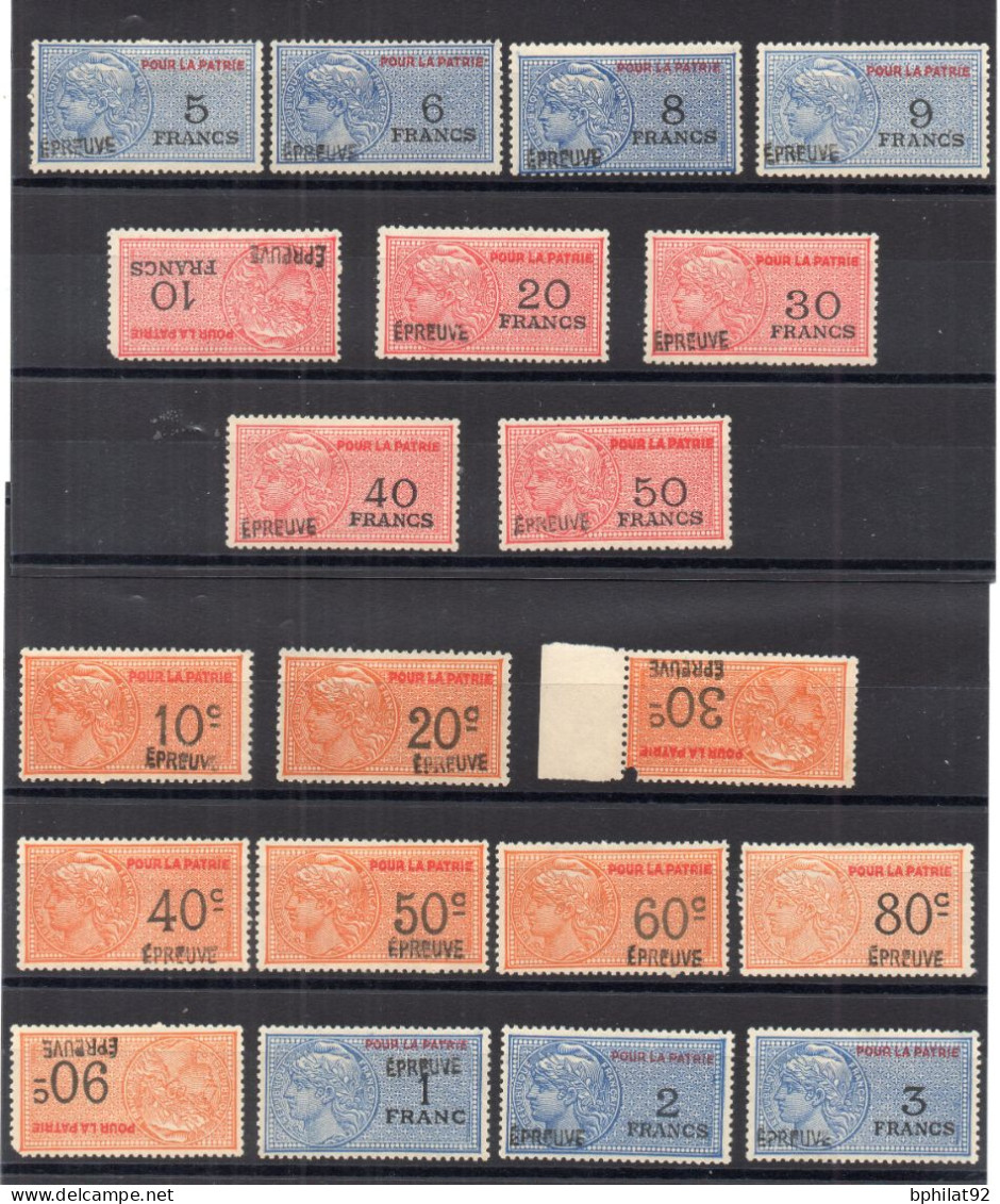 !!! FISCAUX, ANCIENS COMBATTANTS 17 VALEURS DE LA SERIE DE 1934 NEUVES * COTE 3670 € - Stamps