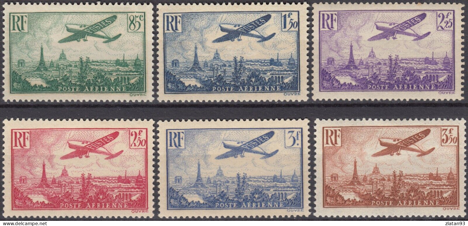 POSTE AERIENNE N°8 à 13 NEUF* - 1927-1959 Mint/hinged