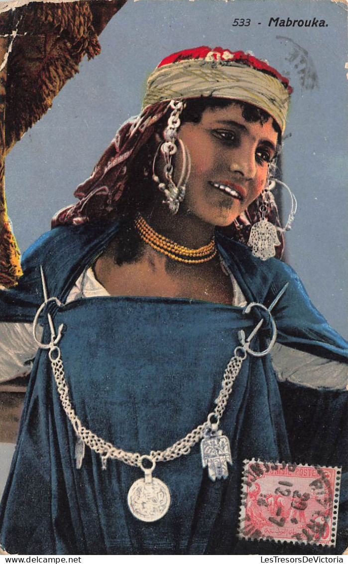 TUNISIE - Mabrouka - Femme - Colorisé - Lehnert & Landrock - Tunis - Carte Postale Ancienne - Túnez