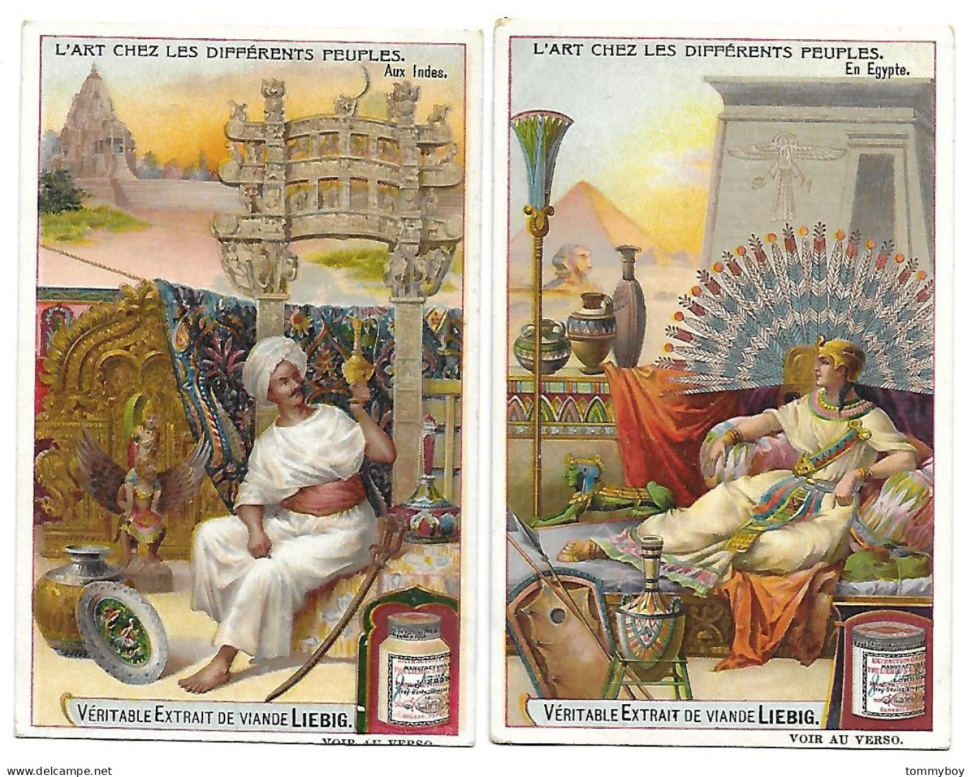 S 880, Liebig 6 Cards, L'art Chez Les Différents Peuples (ref B23) - Liebig