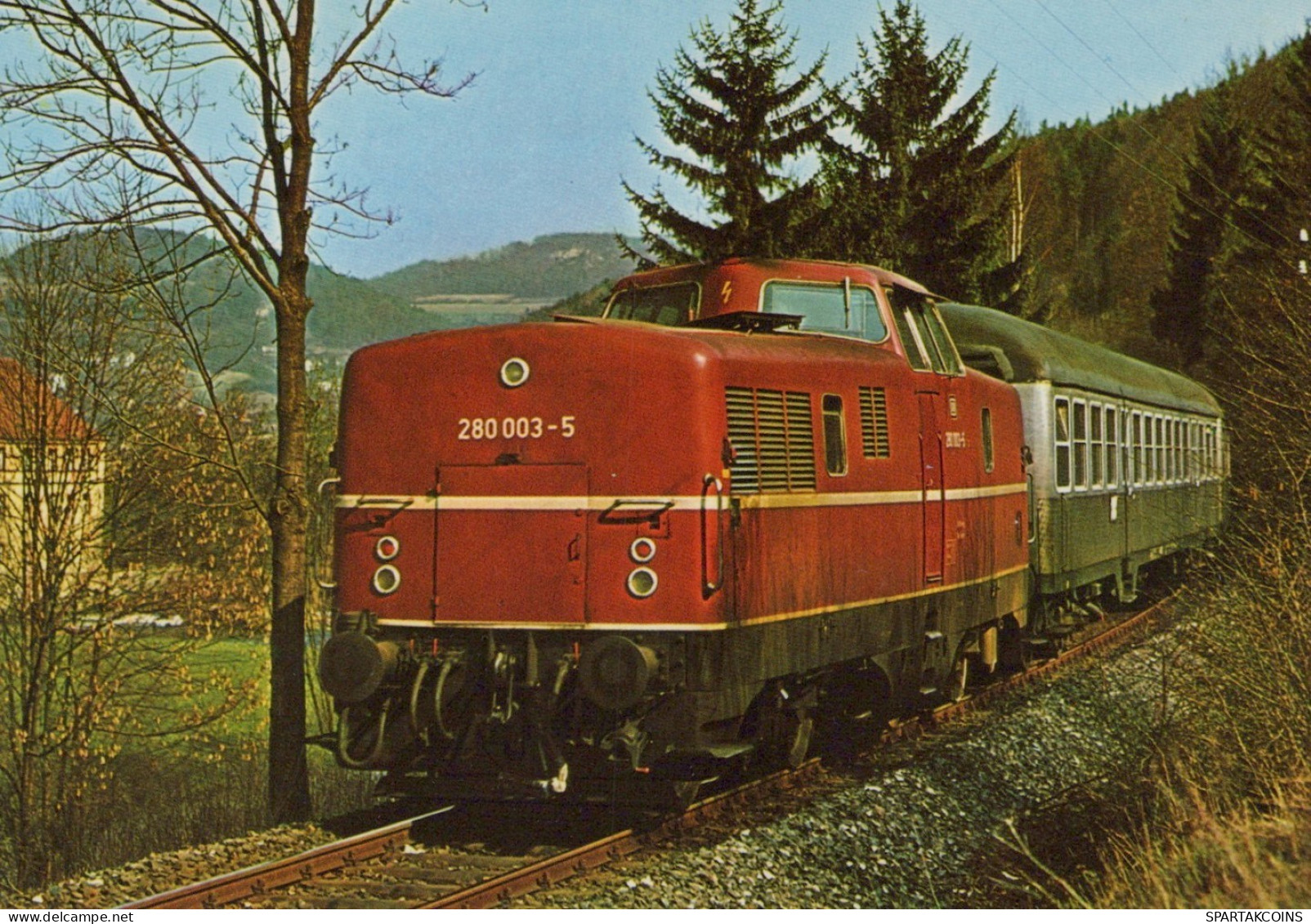 ZUG Schienenverkehr Eisenbahnen Vintage Ansichtskarte Postkarte CPSM #PAA864.A - Trains