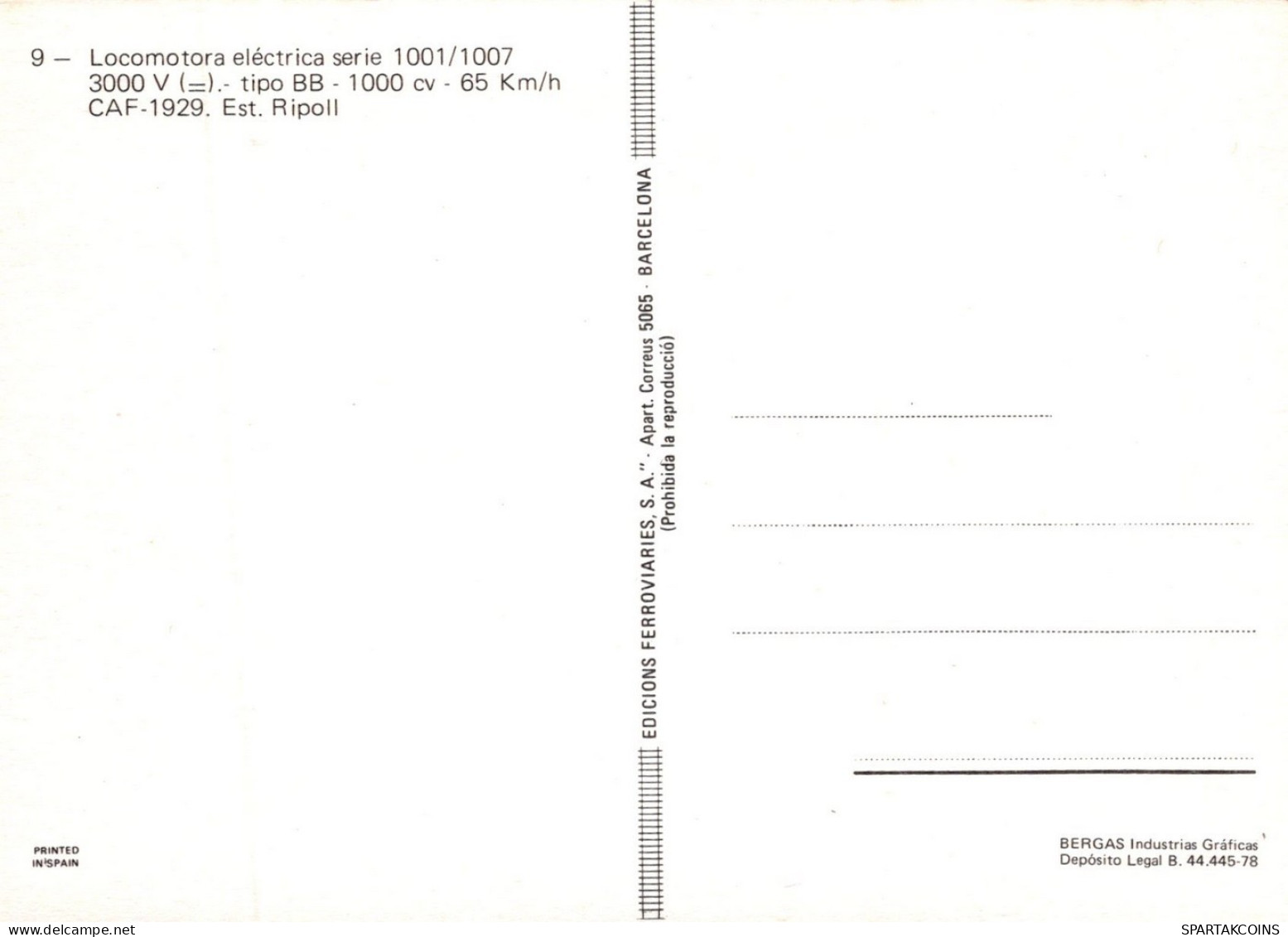 TREN TRANSPORTE Ferroviario Vintage Tarjeta Postal CPSM #PAA791.A - Eisenbahnen