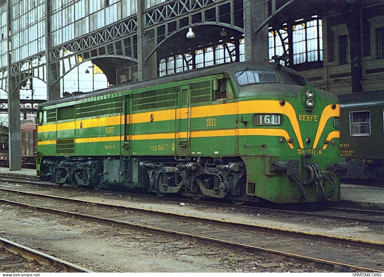 TREN TRANSPORTE Ferroviario Vintage Tarjeta Postal CPSM #PAA690.A - Trains