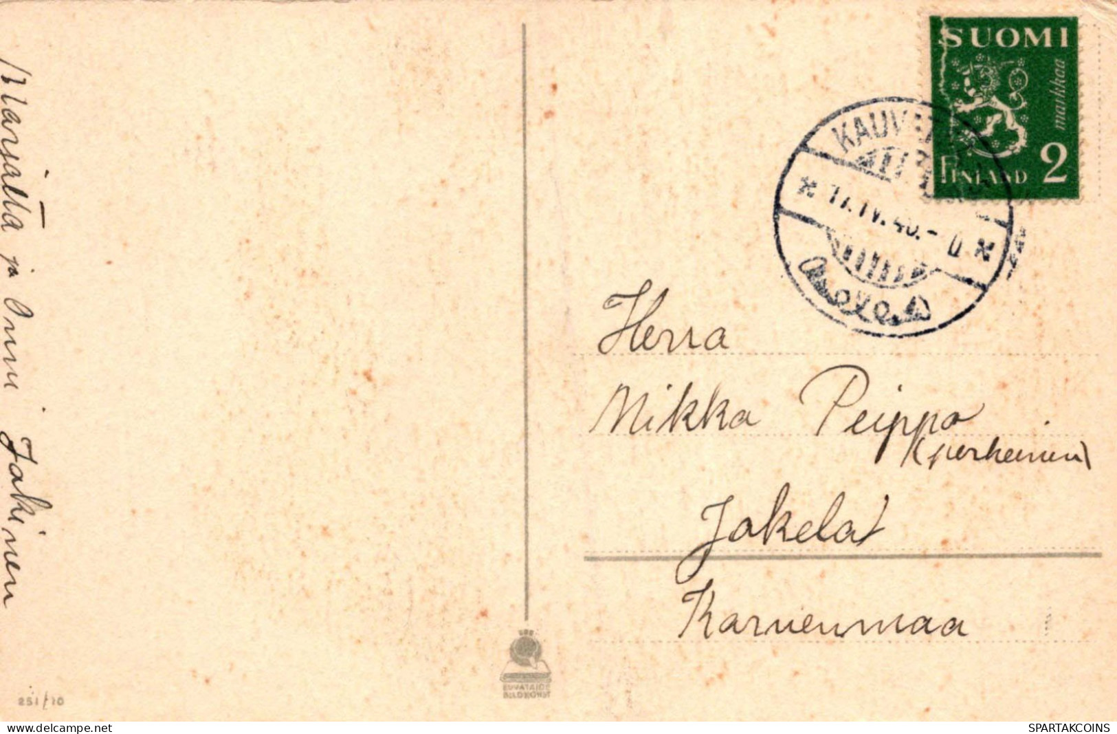 EASTER CHICKEN EGG Vintage Postcard CPA #PKE301.A - Ostern