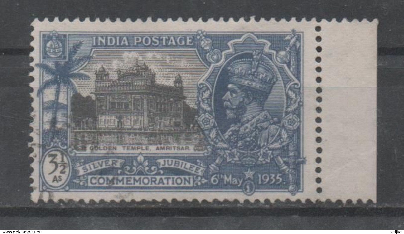 India, Used, 1935, Michel 143, Golden Temple - 1911-35 Roi Georges V