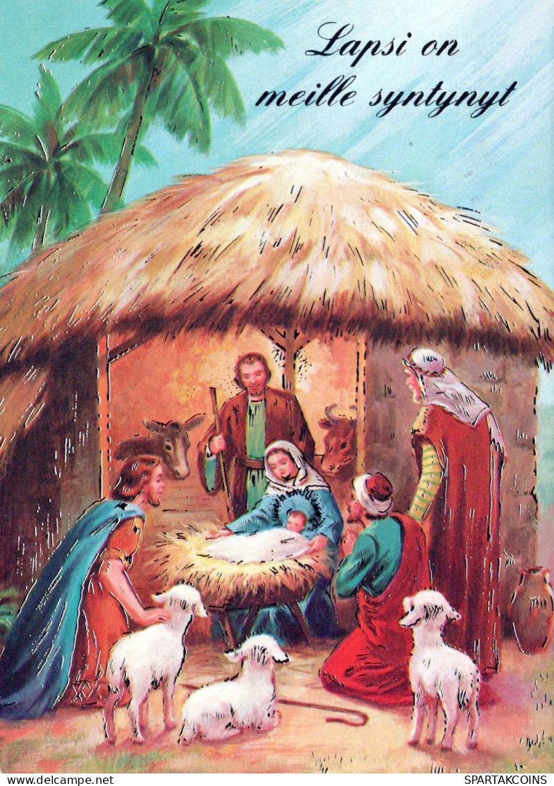 Jungfrau Maria Madonna Jesuskind Weihnachten Religion Vintage Ansichtskarte Postkarte CPSM #PBB806.A - Vergine Maria E Madonne