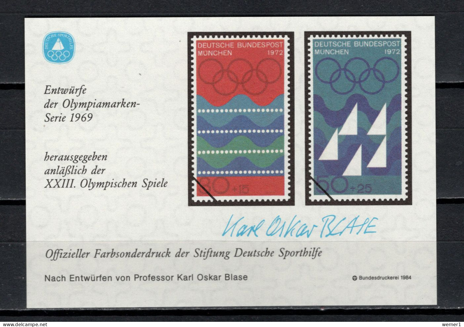 Germany 1984 Olympic Games, Sailing Etc. Vignette MNH - Estate 1984: Los Angeles