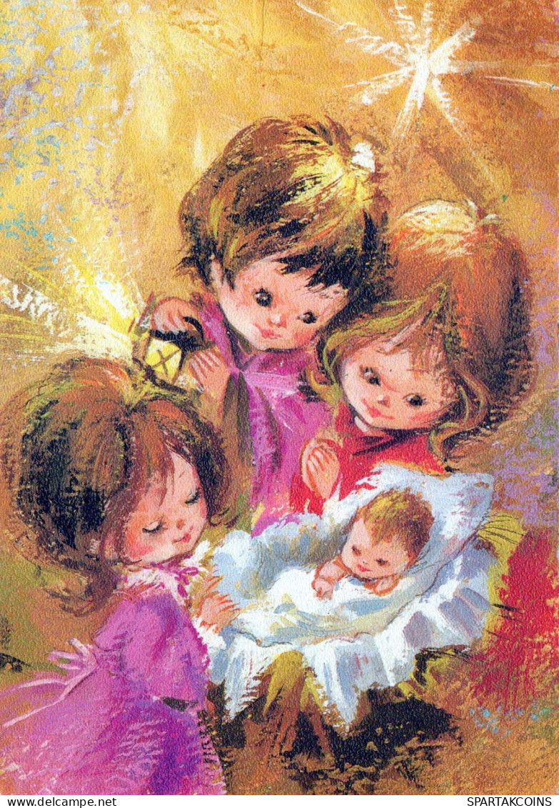 CHILDREN Scene Landscape Baby JESUS Vintage Postcard CPSM #PBB547.A - Scenes & Landscapes