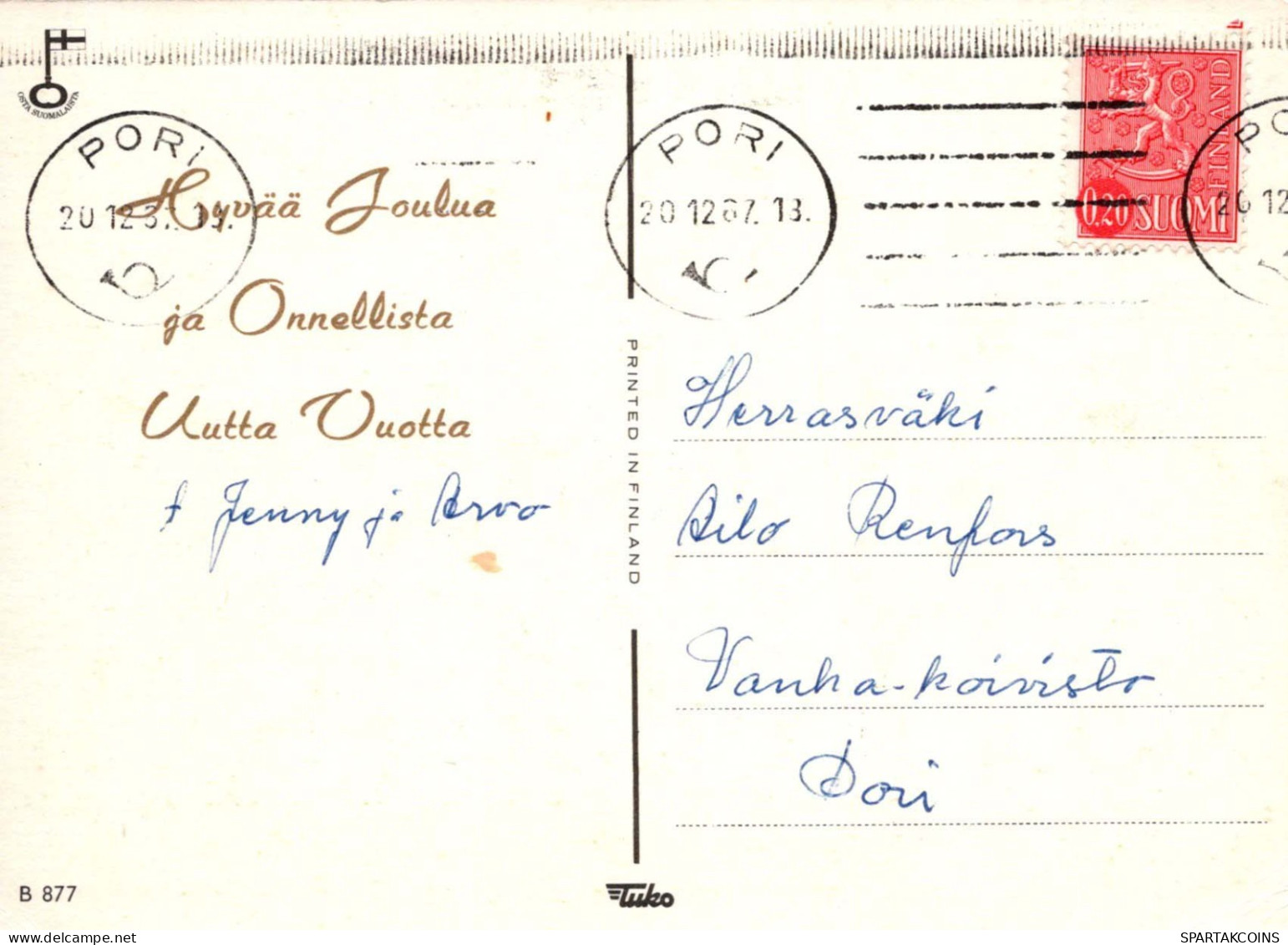Feliz Año Navidad VELA Vintage Tarjeta Postal CPSM #PBA382.A - Nouvel An