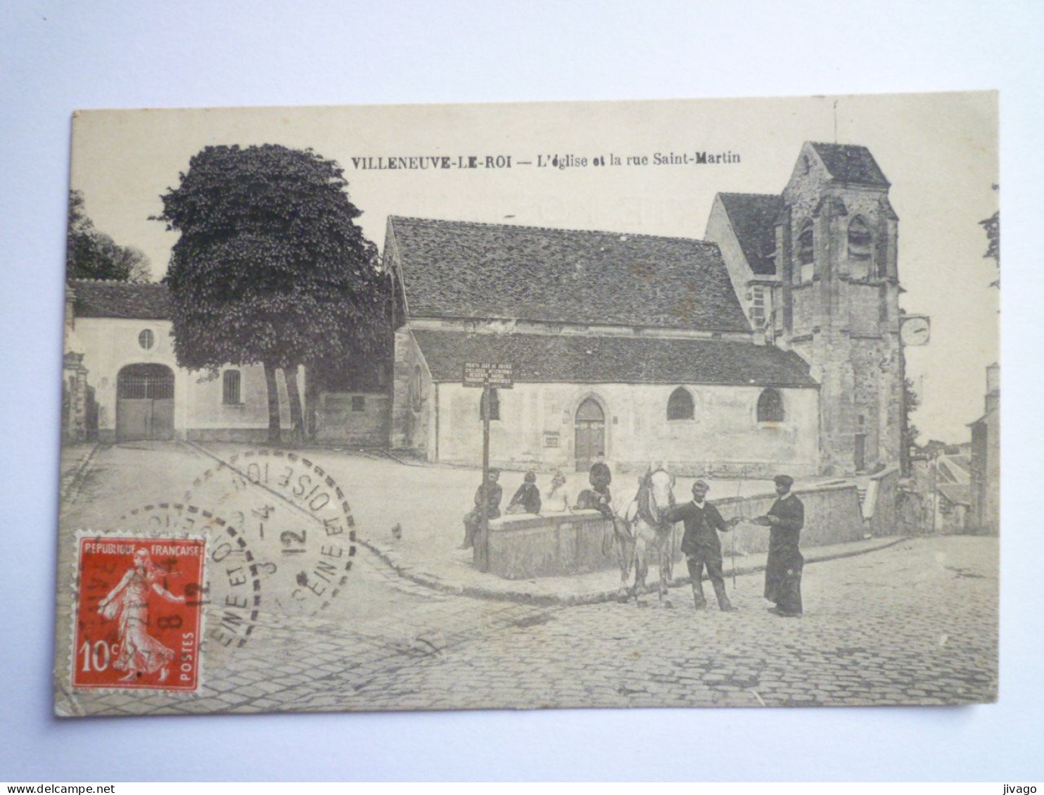 2024 - 1505  VILLENEUVE-LE-ROI  (Val De Marne)  :  L'Eglise Et Le Rue Saint-Martin   1912   XXX - Villeneuve Le Roi