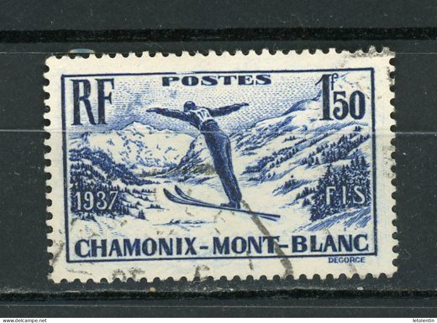 FRANCE - SKI - N° Yvert 334 Obli. - Used Stamps