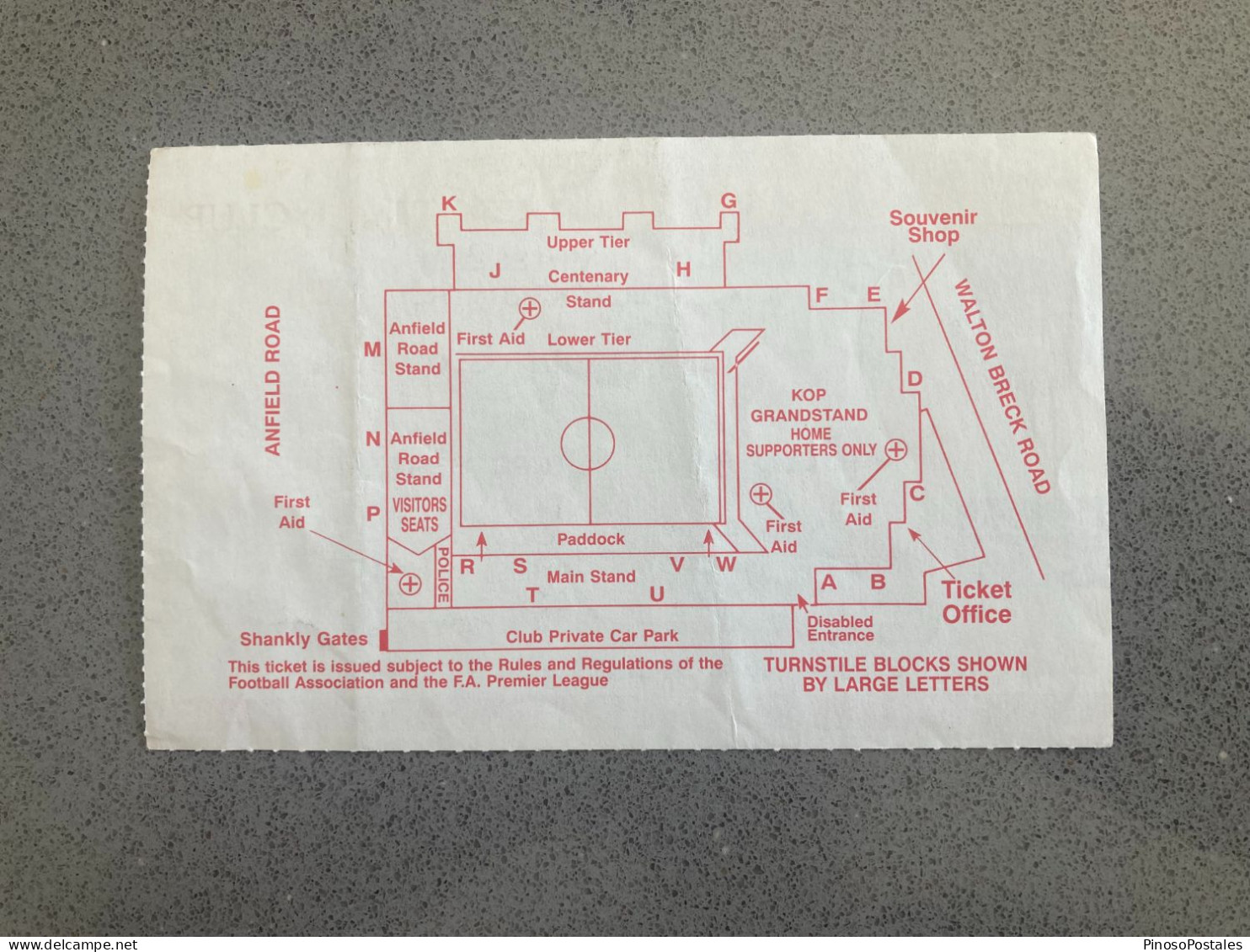 Liverpool V Blackburn Rovers 1996-97 Match Ticket - Tickets & Toegangskaarten