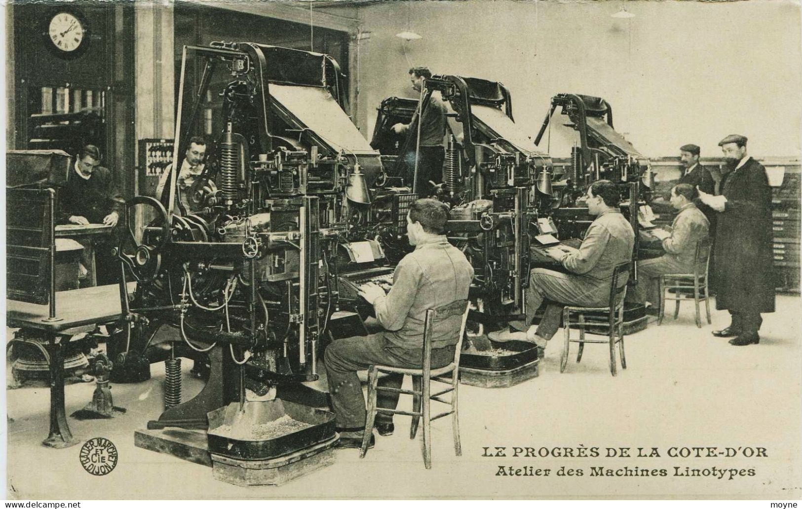 3611- DIJON -  LE PROGRES De COTE D'OR (Presse - Métier) - 3 Volets  Format Cpa - Tres Gros Plans -TRES RARE - Dijon