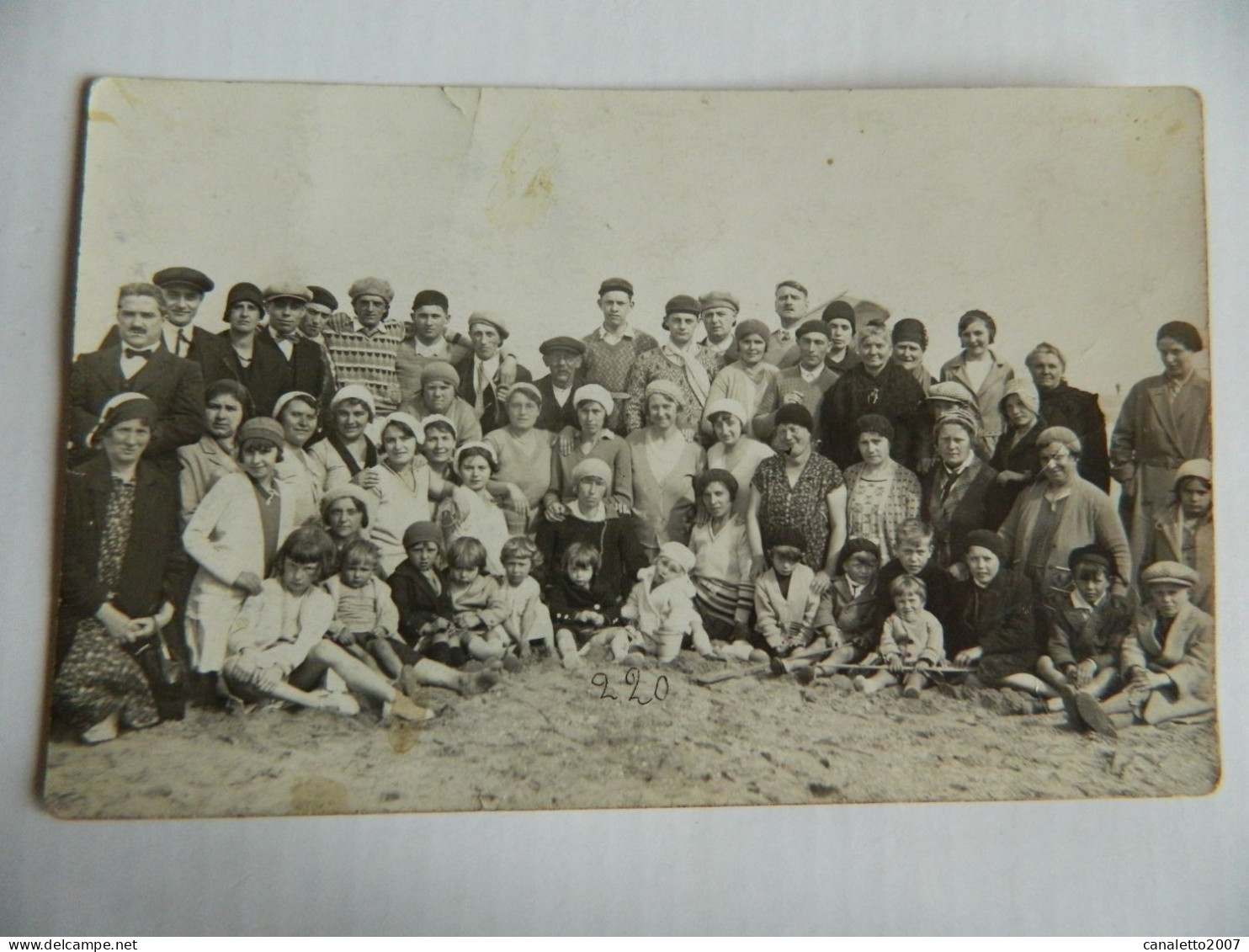 FRAMERIES +COXYDE: PHOTO D'UN GROUPE DE PERSONNES DE FRAMERIES PRISE A COXYDE VERS 1931 - Koksijde