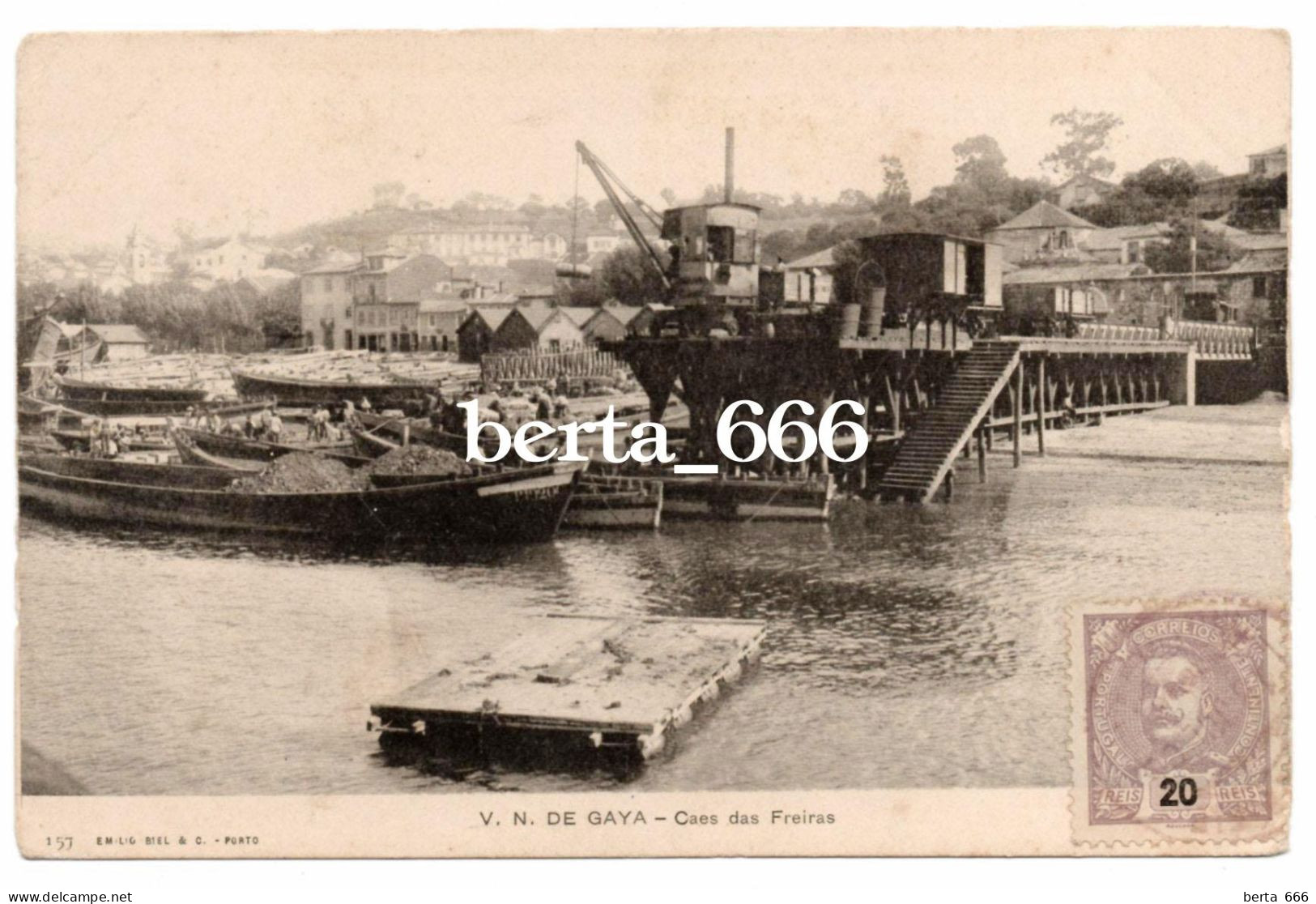 Vila Nova De Gaia * Cais Das Freiras * Nº 157 Edição Emilio Biel * Circulado 1905 * Portugal Pier - Porto