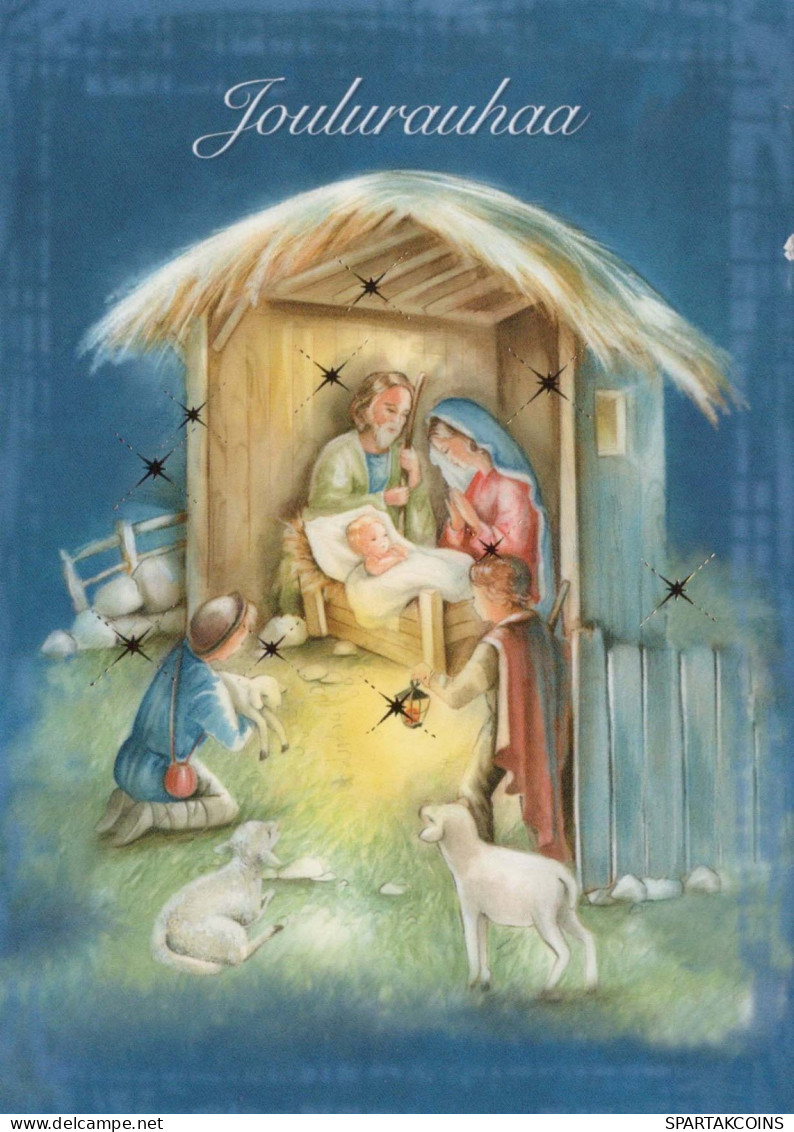 Vergine Maria Madonna Gesù Bambino Natale Religione Vintage Cartolina CPSM #PBP659.A - Virgen Mary & Madonnas