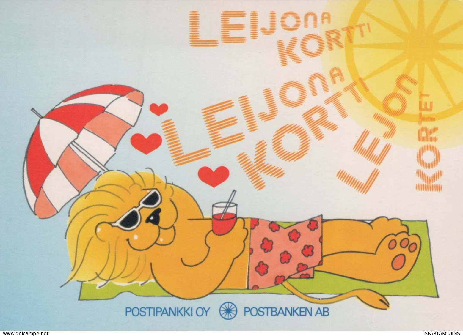 LEONE Animale Vintage Cartolina CPSM #PBS032.A - Lions