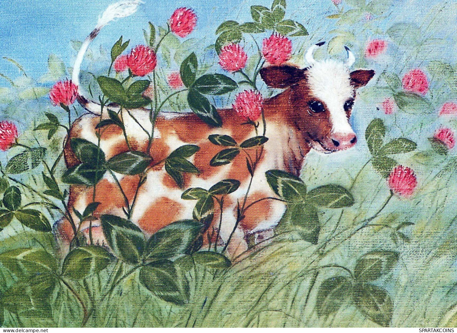 MUCCA Animale Vintage Cartolina CPSM #PBR816.A - Vaches