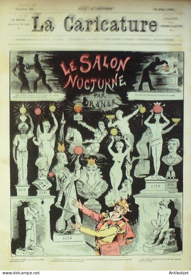 La Caricature 1880 N°  22 Salon Nocturne Draner Robida - Zeitschriften - Vor 1900