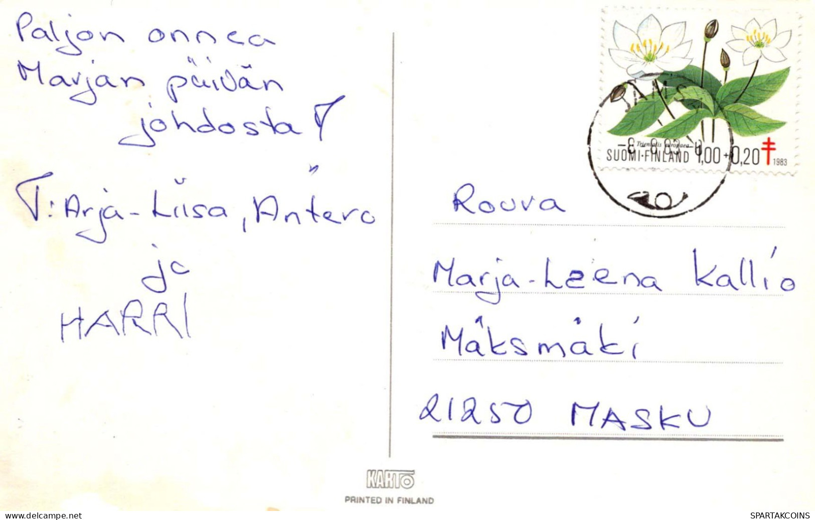 FLORES Vintage Tarjeta Postal CPA #PKE562.A - Flores