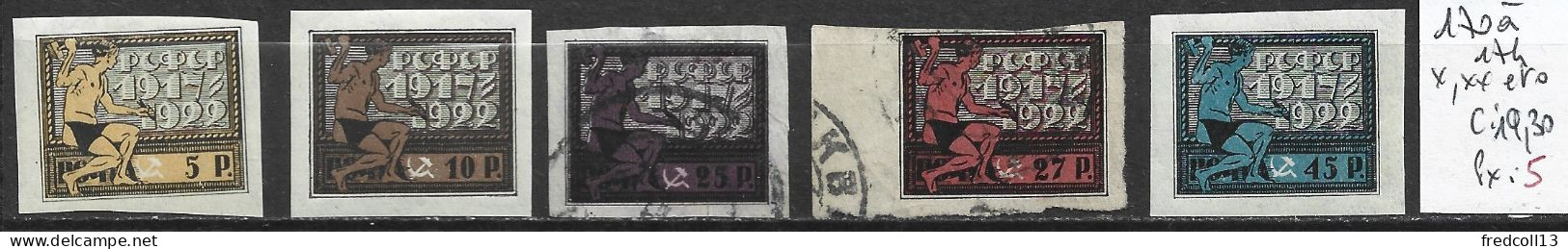 RUSSIE 170 à 174 ** ( 171 : * & 172-173 Oblitérés ) Côte 19.30 € - Unused Stamps