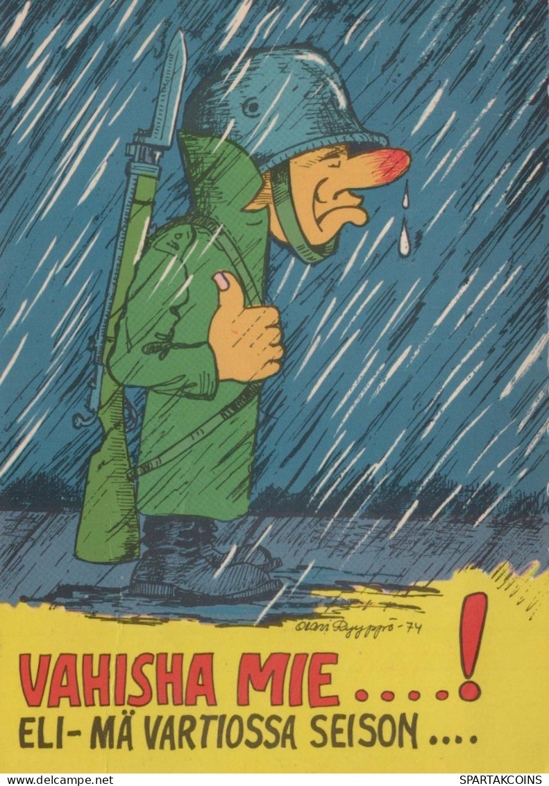 SOLDIERS HUMOUR Militaria Vintage Postcard CPSM #PBV848.A - Humorísticas