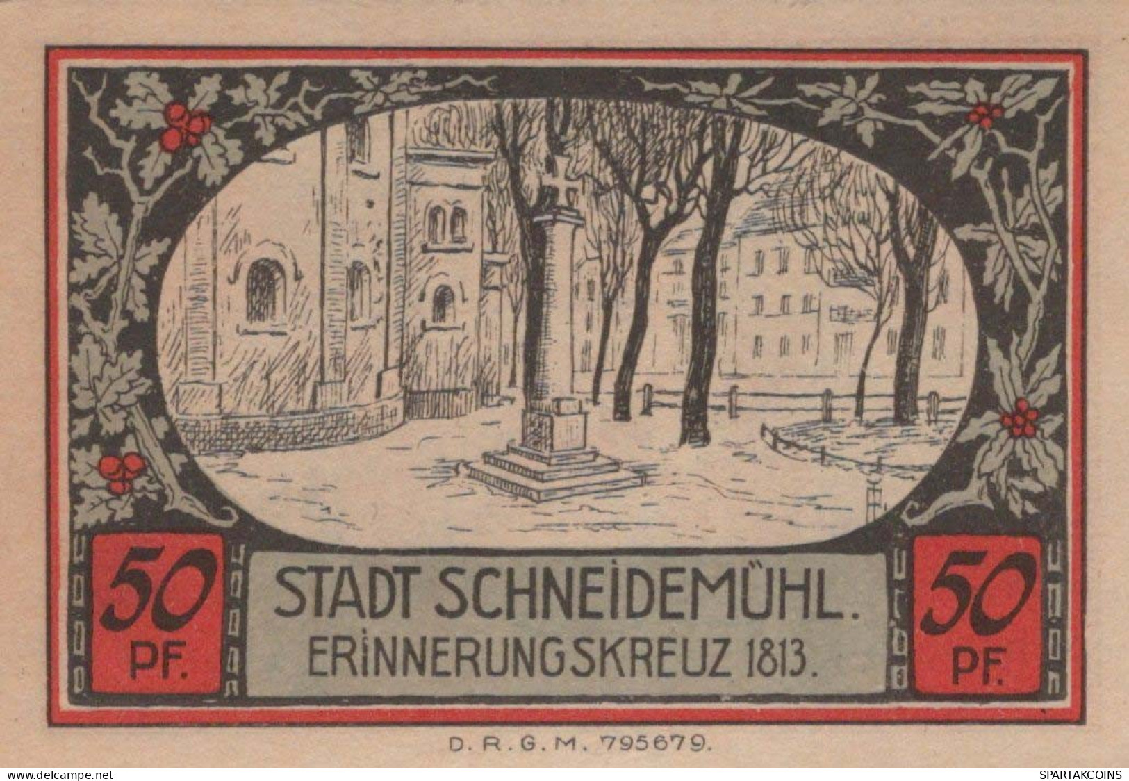 50 PFENNIG 1914-1924 Stadt SCHNEIDEMÜHL Posen UNC DEUTSCHLAND Notgeld #PD334 - [11] Emissions Locales